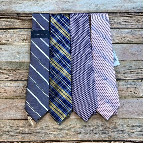 Tommy Hilfiger 4 Silk Blend Tie Bundle NWT - Picture 1 of 4
